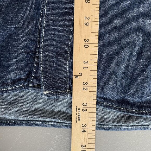 AMO Shirt Dress Womens Small Blue Denim Jean Button Short Sleeve USA Pockets - Picture 9 of 10